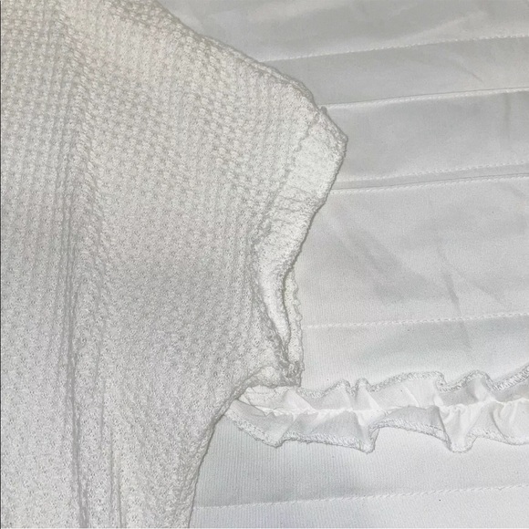 Alya Thermal Top Ivory Waffle Knit Top - Picture 4 of 7